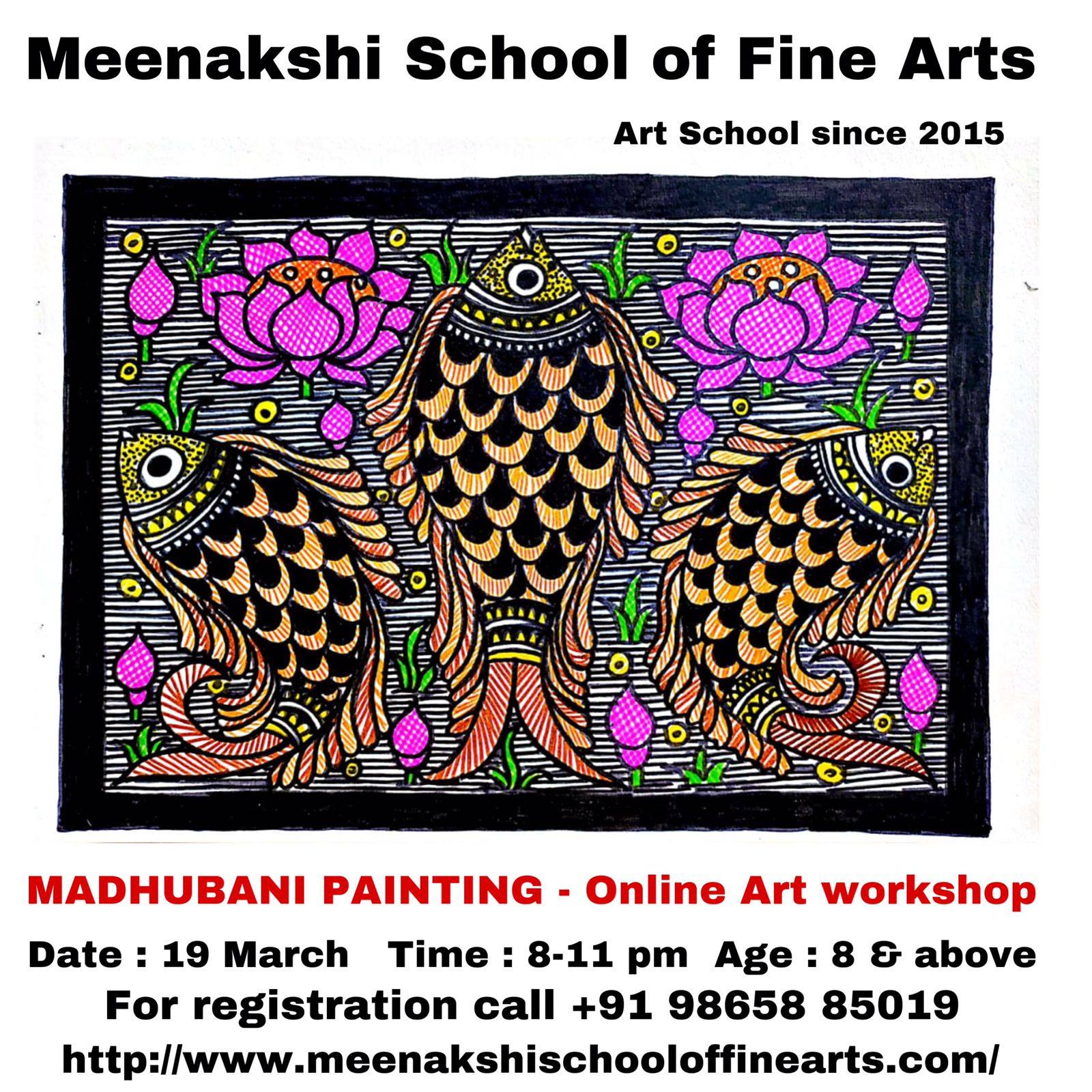 MADHUBANI PAINTING - Online Art workshop | Online Drawing Classes